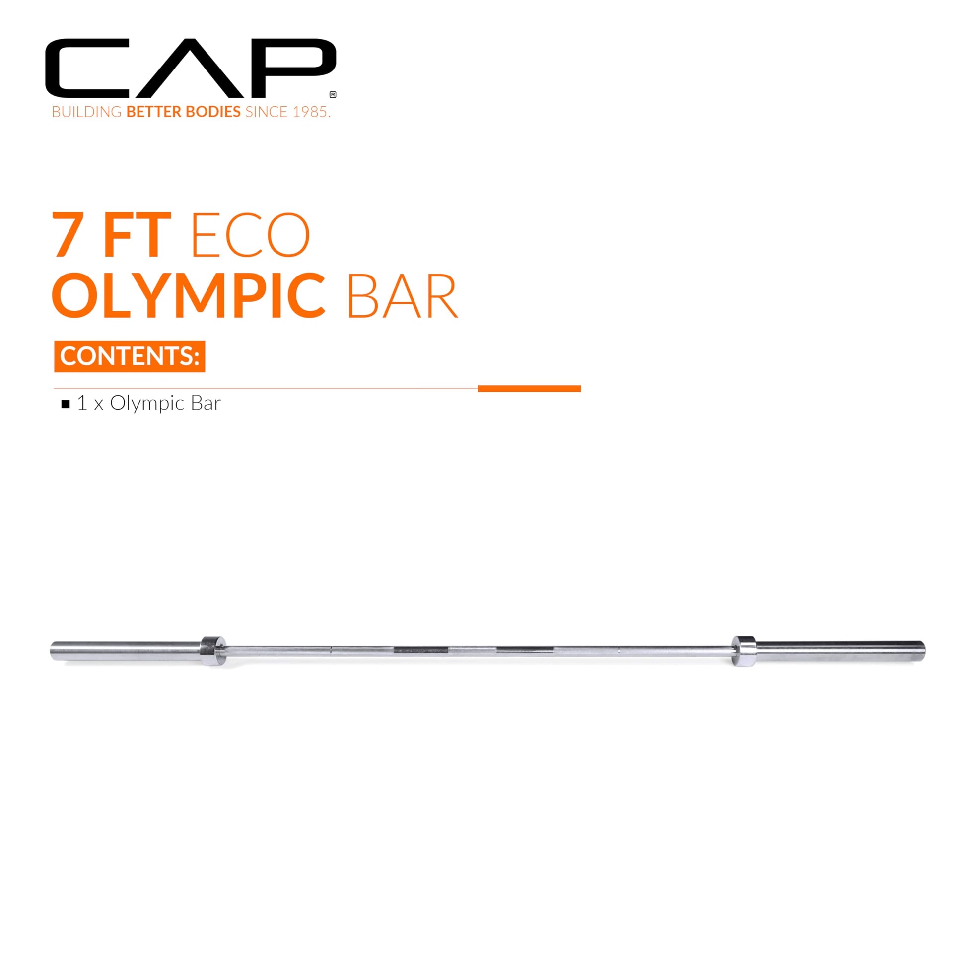 CAP Barbell Classic 7-Foot Olympic Bar, Chrome CAP