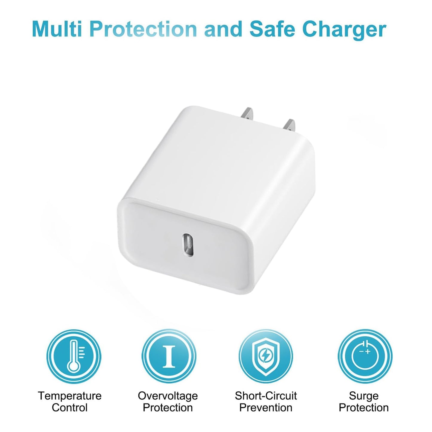 i Phone17/16/15 Fast Charger，20W USB C Charging Block with 6FT USB-C Charging Cable for i Phone17/17 Plus/17 Pro Max/16/16 Plus/16 Pro/16 Pro Max/15/15 Pro Max【4 Pack】