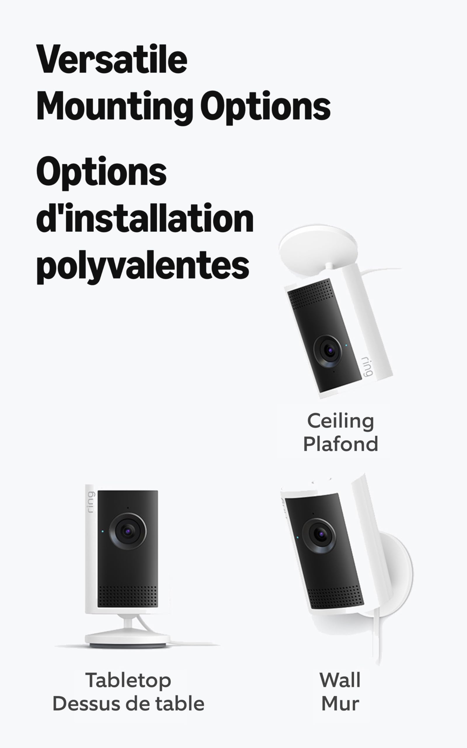 Ring Indoor Cam Plus (Newest Model) — Retinal 2K for crisp, true-to-life video quality, 4x Enhanced Zoom, Low-Light Sight, White