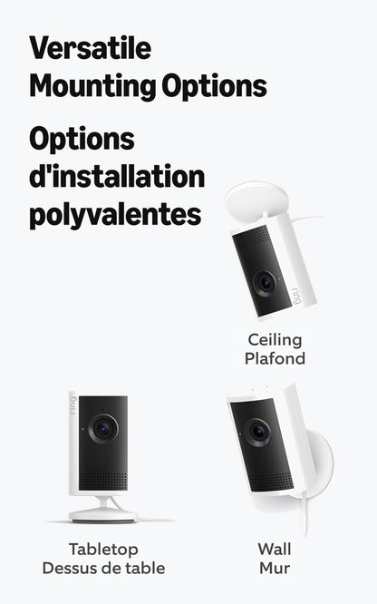 Ring Indoor Cam Plus, Plug-In (Newest Model) — Retinal 2K for crisp, true-to-life video quality, 4x Enhanced Zoom, Low-Light Sight, Black