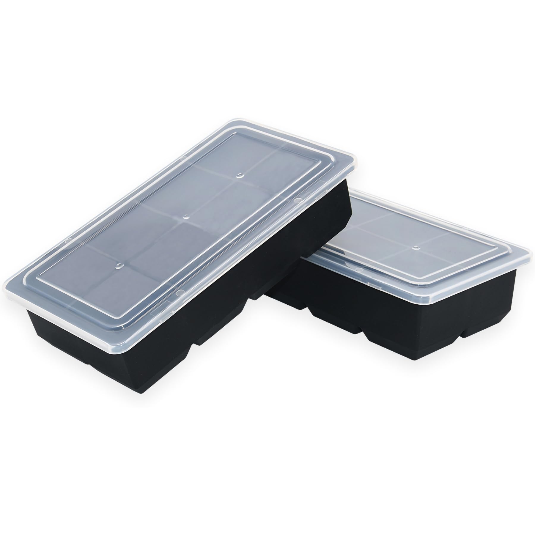 Bangp Large Ice Cube Tray for Whiskey,2 Pack Stackable Big Ice Cube Molds Make 16 Big Whiskey Ice Cubes,Easy Release Square Ice Cube Maker for Cocktails,Whiskey,Soups and Frozen Treats - Available at All In One Marketplace Canada