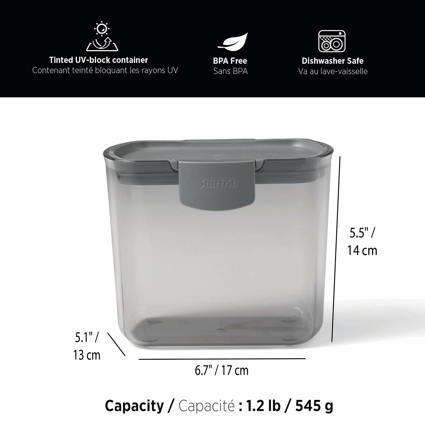 Starfrit PROKEEPER Coffee UV Tinted Container with Coffee Scoop - 1.3LB/590g - Airtight 🍁 All In One Marketplace Canada
