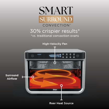 Ninja DT201C, Foodi 10-in-1 XL Pro Air Fry Oven, Stainless steel, 1800W (Canadian version)