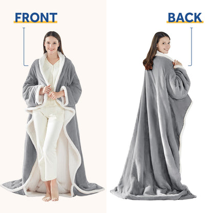 Sealy Wearable Electric Blanket with Foot Pocket, 50"x70"+18", Light Grey 🍁 All In One Marketplace Canada