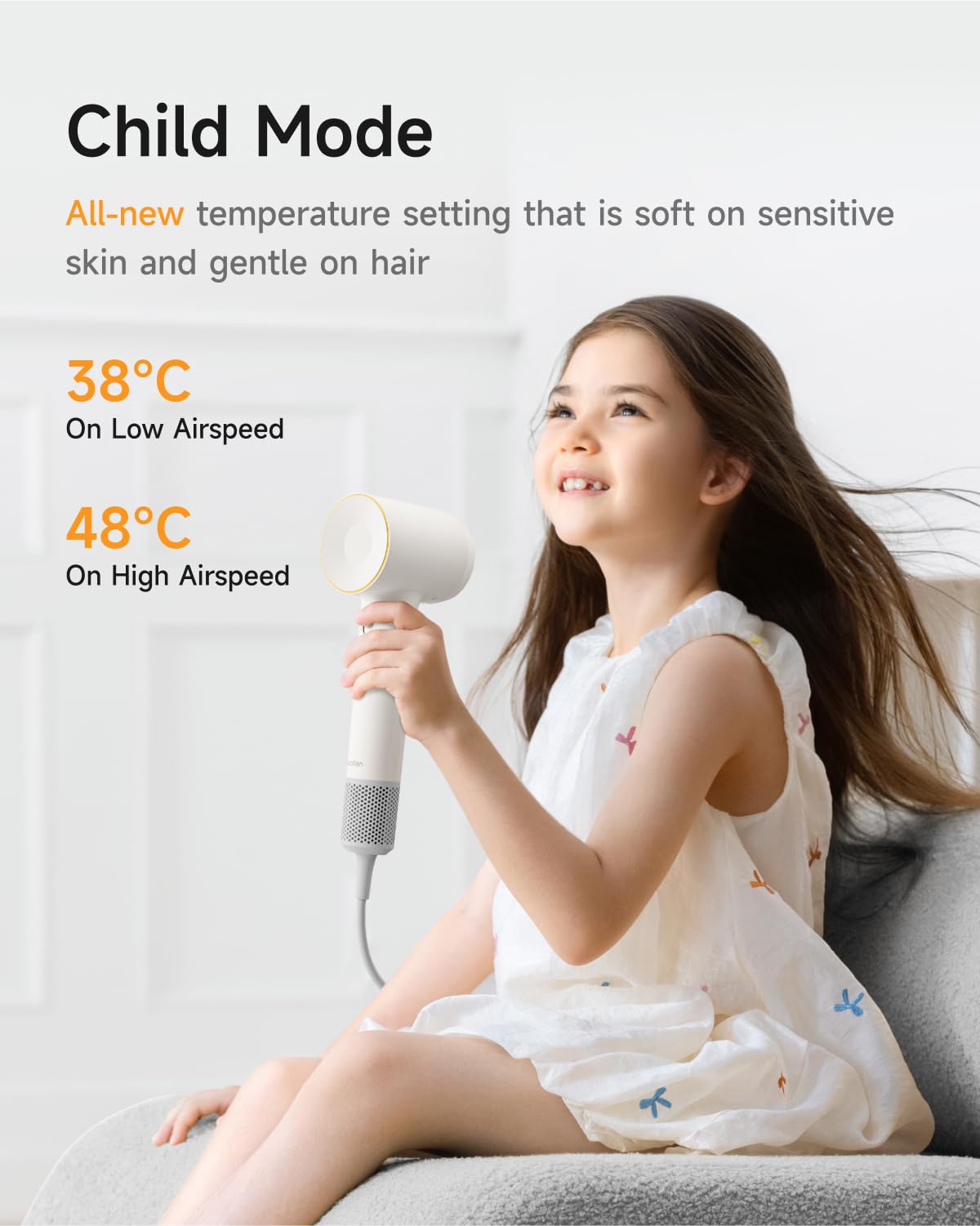 Laifen Hair Dryer SE 2, 200 Million Negative Ionic Blow Dryer with Child Mode and 108,000 RPM Brushless Motor, 1400W Powerful Fast Drying High-Speed Low Noise Hairdryer with Magnetic Attachments, HD130 - Available at All In One Marketplace Canada