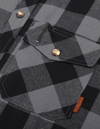TARAINYA Men's Flannel Plaid Button Down Long Sleeve Shirt with Pockets 🍁 All In One Marketplace Canada