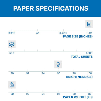 Hammermill Printer Paper, 20 lb Copy Paper, 11 x 17 - 1 Ream (500 Sheets) - 92 Bright, Made in the USA