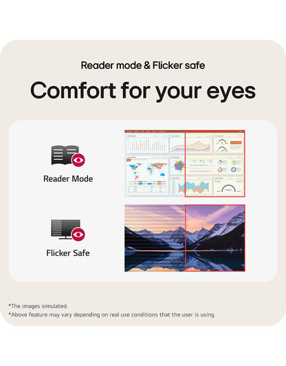 LG 24U411A-B 23.8" / FHD (1920x1080) / IPS / 120Hz / sRGB 99% (Typ.) / Reader Mode & Flicker Safe/Dynamic Action Sync/Black Stabilizer, Slim Stand Base, Black