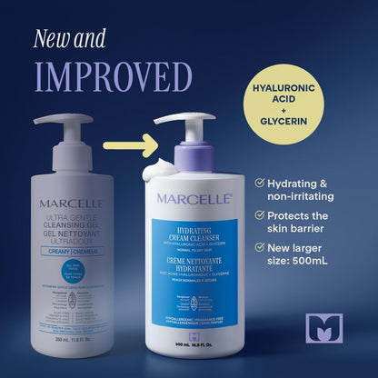 Marcelle Hydrating Cream Cleanser, Normal to Dry Skin, 500 mL