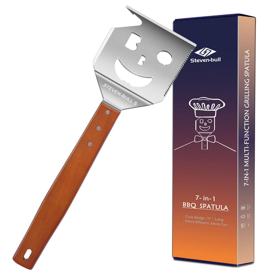 BBQ Accessories for Grill, 7 in 1 Grill Spatula with Fork,17 Inch Barbecue Tools, Dad Gifts, Gifts for Men, Dad, Husband - Available at All In One Marketplace Canada
