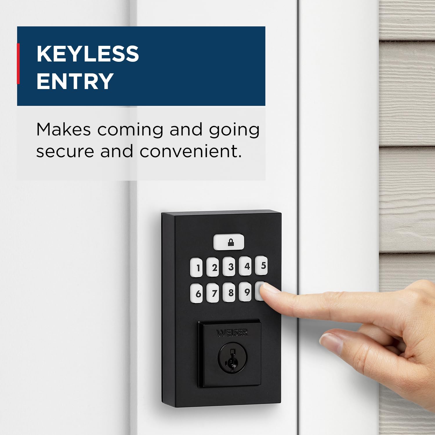 Weiser Matte Black Front Door Lock and Handle Set, SmartCode Keypad Door Lock with San Clemente Handleset & Halifax Interior Door Handle, Keyless Entry Door Lock, Front Door Handles with Deadbolt Lock Weiser
