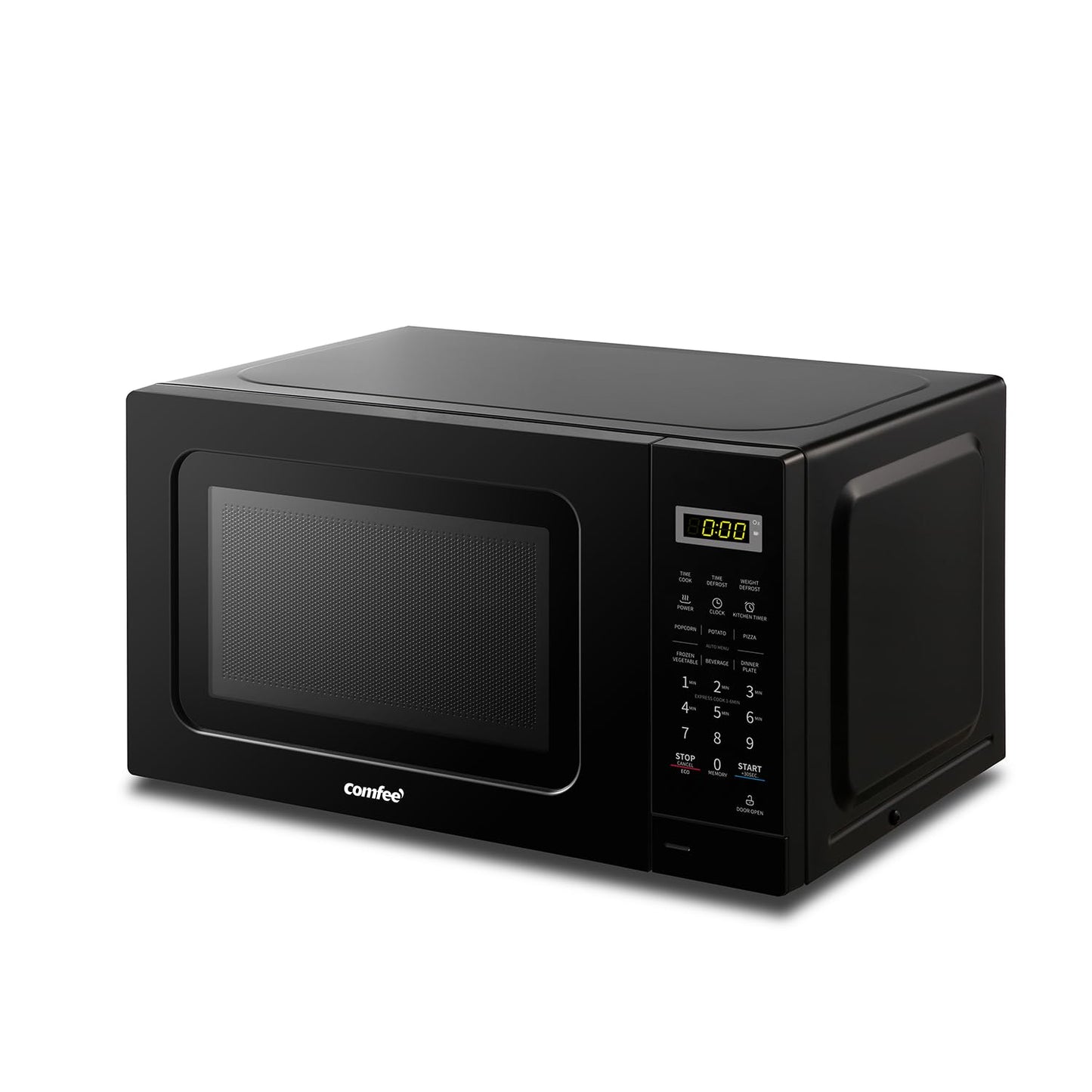 COMFEE' CM-M201K(BK) Countertop Microwave Oven with Express Cook, 6 Preset Menus and Kitchen Timer, 20L, 700W, Black COMFEE'