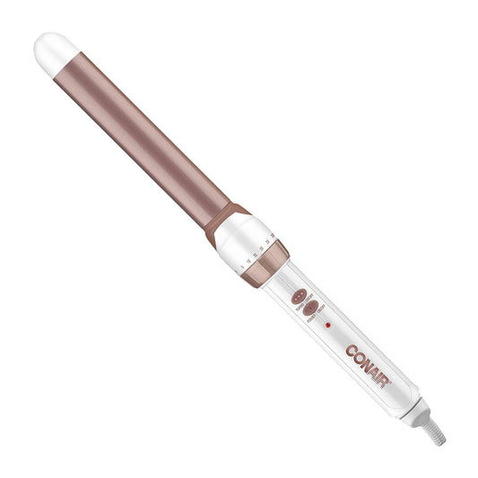 Conair CD705GNC Double Ceramic 1-Inch Curling Wand, 1-inch barrel produces long-lasting curls – Hair curler for short, medium, and long hair, Up to 400˚F high heat with Turbo Boost, Dual Voltage