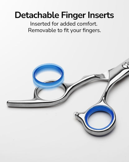 Hair Cutting Scissors, ULG Professional Hair Scissors 6.5 inch Right-Hand Razor Edge Barber Shears Salon Hair Cutting Shears Made of Japanese Stainless Steel, Hand Sharpened Blue - Available at All In One Marketplace Canada