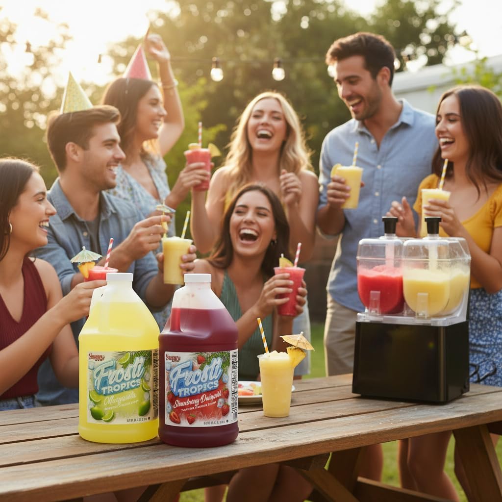 Snappy Frosti Tropics Wild Cherry Slushy Mix, Slushie Syrups for Machine, Granita Slushy Syrup, Kid Slushie Machine Mix, Slushy Mix For Frozen Drink Machine, 1/2 Gallon 🍁 All In One Marketplace Canada