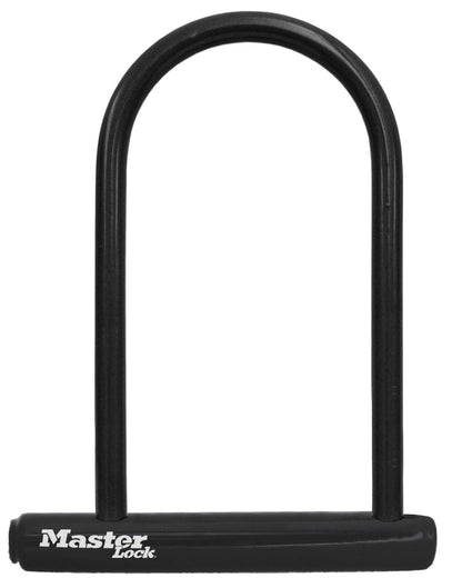 Master Lock Black Bike Lock with Key, Standard Size U-Lock for Bicycles and Other Outdoor Equipment, Anti-Theft Lock for Bikes, 8320D Master Lock