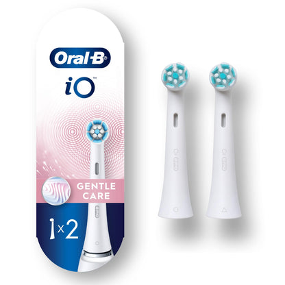Oral-B iO Gentle Care Replacement Heads, Electric Toothbrush Brush Heads, White, 2 Count