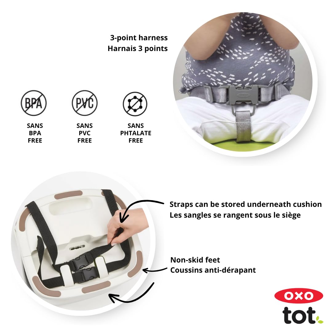 Oxo Tot Perch Booster Seat with Straps, Gray OXO Tot