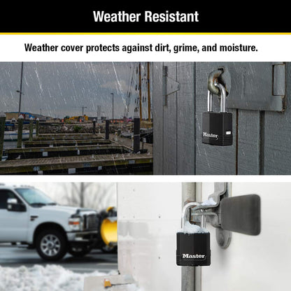 Master Lock Magnum Heavy Duty Outdoor Padlock with Key, 2 Pack Keyed-Alike M115XTLF Master Lock
