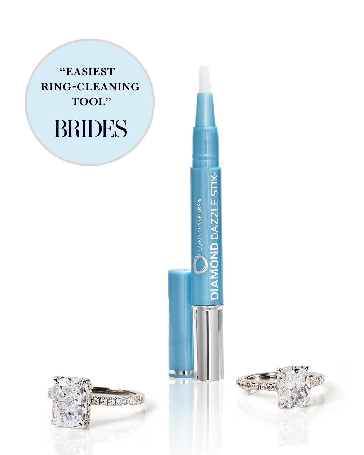 Connoisseurs 1050 Diamond Dazzle Stik – Portable Ring Cleaner Pen for Wedding Bands, Engagement Rings, Gemstones & Fine Jewelry – Safe & Easy At-Home Jewelry Cleaner (Single Pen) - Available at All In One Marketplace Canada