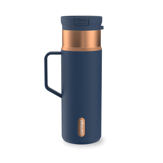 Contigo SnapSeal 20 oz Travel Mug w/Side Handle | Vacuum-Insulated Stainless Steel for Hot Coffee & Tea or Cold Drinks | Spill-Proof Lid w/Straw Compatibility | BPA & Lead-Free | Dishwasher Safe 🍁 All In One Marketplace Canada Contigo