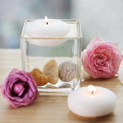 Flamecan 36 Pack Floating Candles, 3” White Unscented Dripless Wax Burning Candles, for Cylinder Vases, Weddings, Party and Holiday 🍁 All In One Marketplace Canada