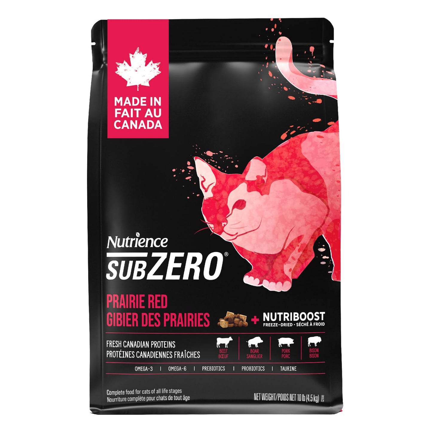Nutrience High Protein Subzero Cat Food Dry, 4.5 kg (10 lb), Canadian Prairie Red, Dry Cat Food, Nourriture Pour Chat, Manger Pour Chat 🍁 All In One Marketplace Canada