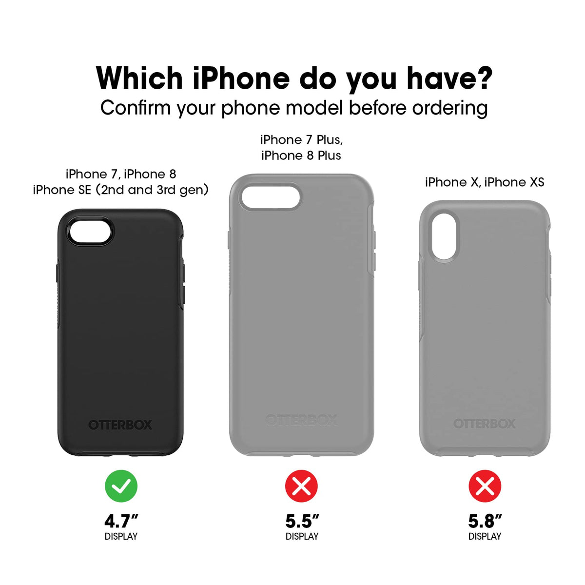 OtterBox Defender Series Case for iPhone SE (3rd and 2nd gen) and iPhone 8/7 - Retail Packaging - Black