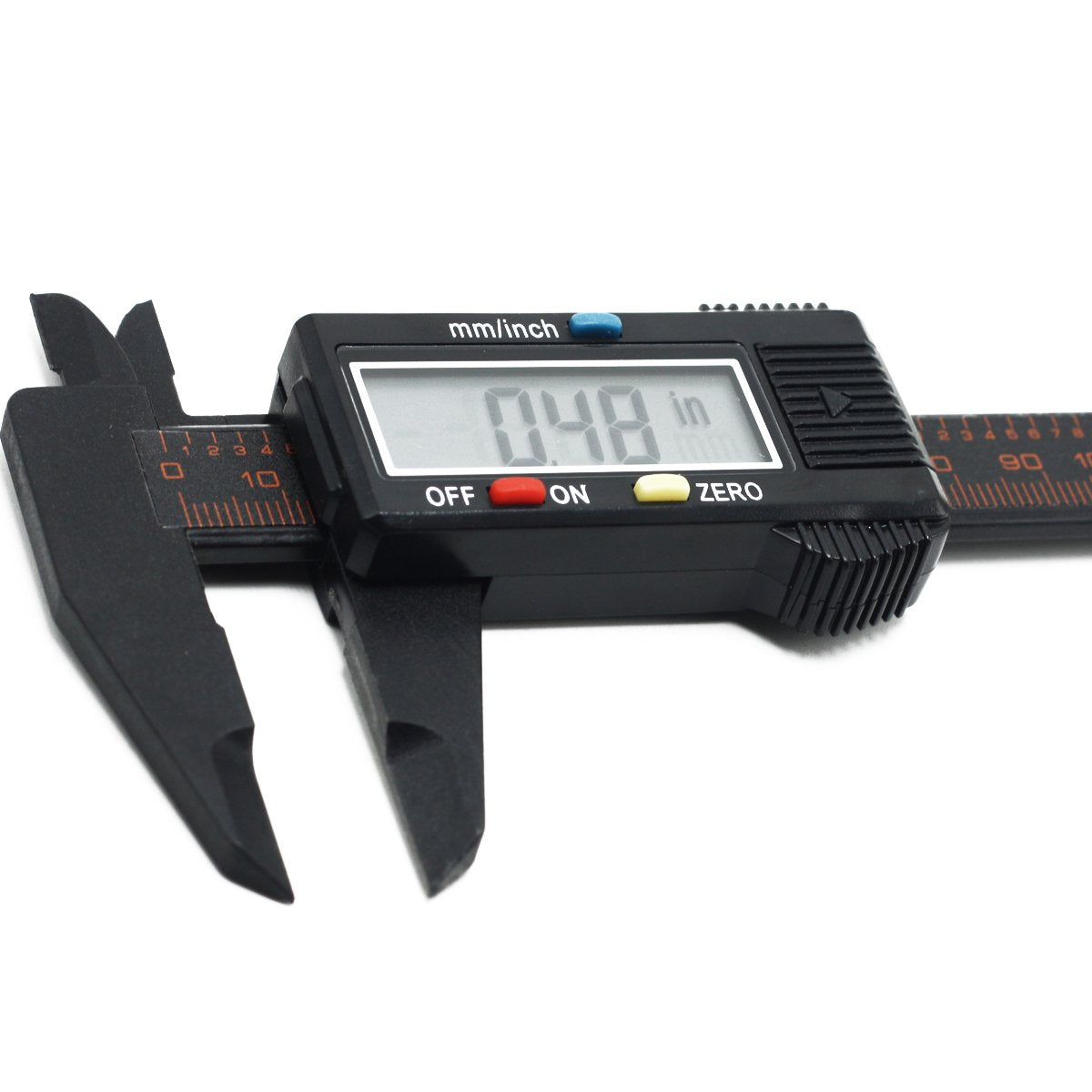 FineSource Electronic Digital Caliper Inch/Metric Conversion 0-6 Inch/150 mm Carbon Fiber Gauge Micrometer Extra Large LCD Screen Auto Off Featured Measuring Tool (Black)