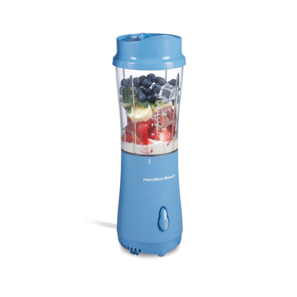 Hamilton Beach Personal Blender for Smoothies & Protein Shakes, Portable Single Serve Blender with Travel Lid, 14 oz BPA-Free Jar, 175W, Compact Countertop Blender, Tranquil Blue, 51172 🍁 All In One Marketplace Canada