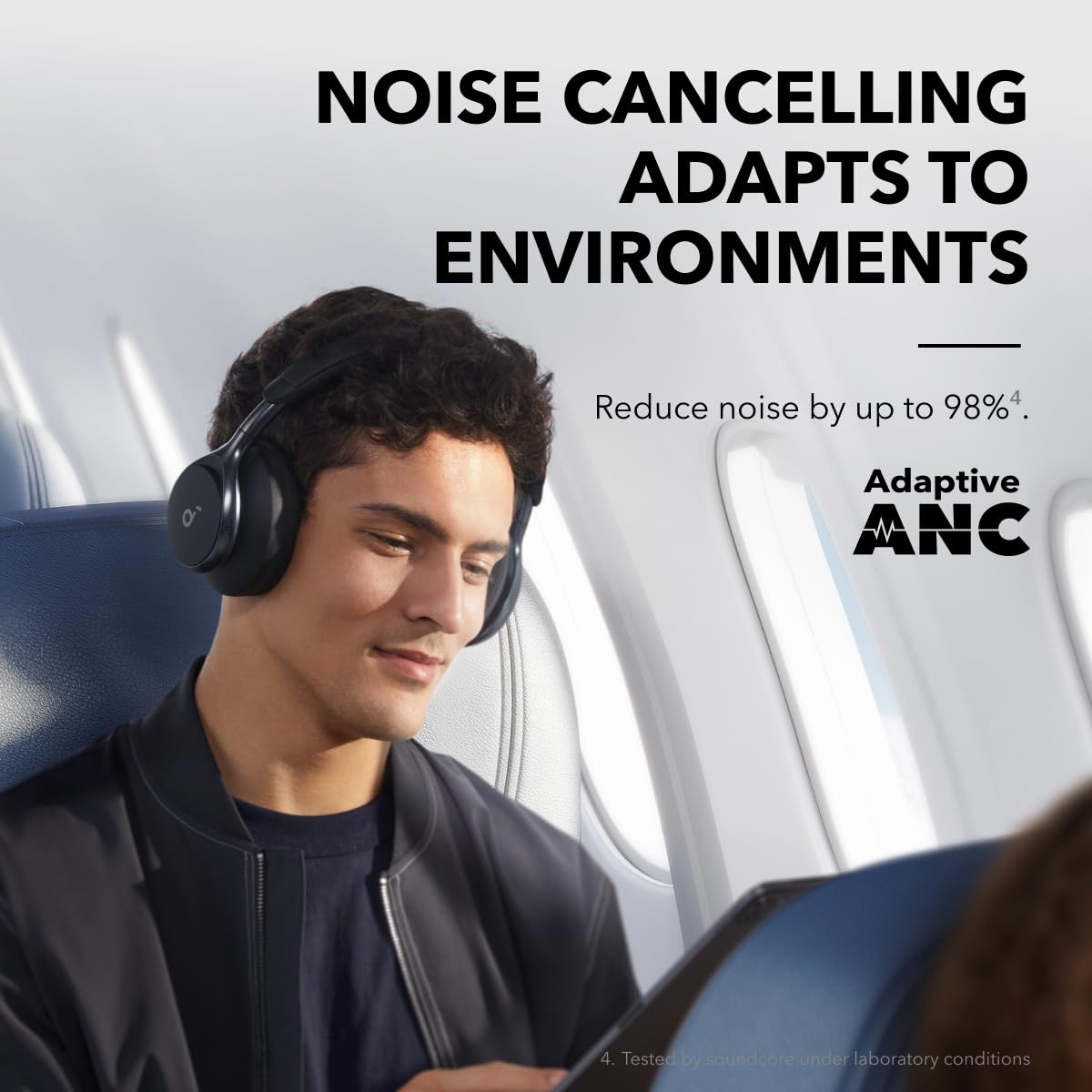 Soundcore by Anker, Space One, Active Noise Cancelling Headphones, 2X Stronger Voice Reduction, 40H ANC Playtime, App Control, LDAC Hi-Res Wireless Audio, Comfortable Fit, Clear Calls, Bluetooth 5.3 - Available at All In One Marketplace Canada
