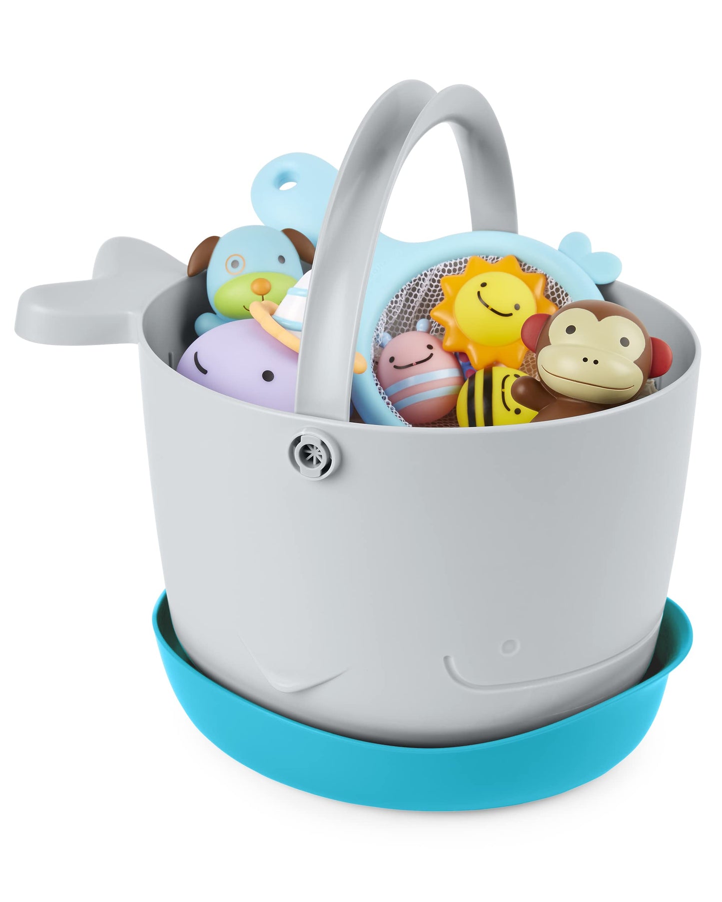 Skip Hop Bath Toy Storage, Moby Stowaway Bucket, Grey Skip Hop