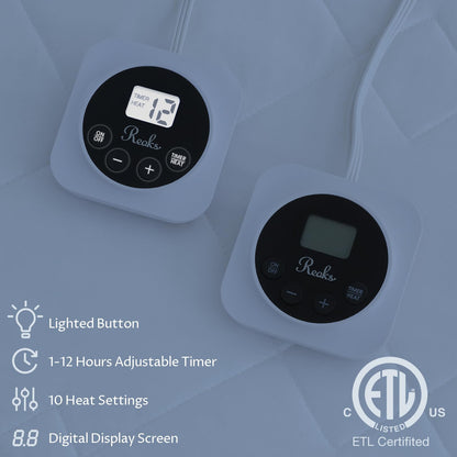 Heated Mattress Pad King, Quilted Surface, Preheat & Memory for Winter 🍁 All In One Marketplace Canada