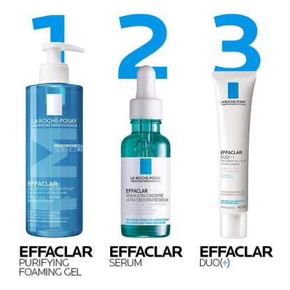 La Roche Posay Glycolic Acid Face Serum with Niacinamide & Salicylic Acid. Effaclar Ultra Concentrated Exfoliating Serum, Acne-Prone & Mature Skin, Recommended by Dermatologists, 30mL - Available at All In One Marketplace Canada
