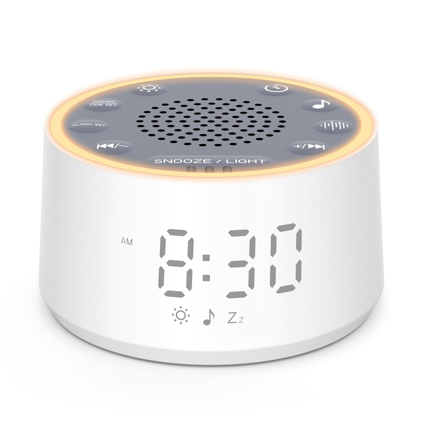 Dreamegg D1 Nova Sound Machine - White Noise Machine Alarm Clock with 25 Soothing Sounds, 10 Night Lights for Baby Adult, Dimmable, 7 Alarm Sounds, Timer, Noise Machine for Sleeping, Bedroom, Travel - Available at All In One Marketplace Canada