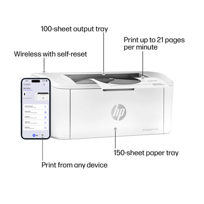 HP LaserJet M110w Wireless Black & White Printer HP