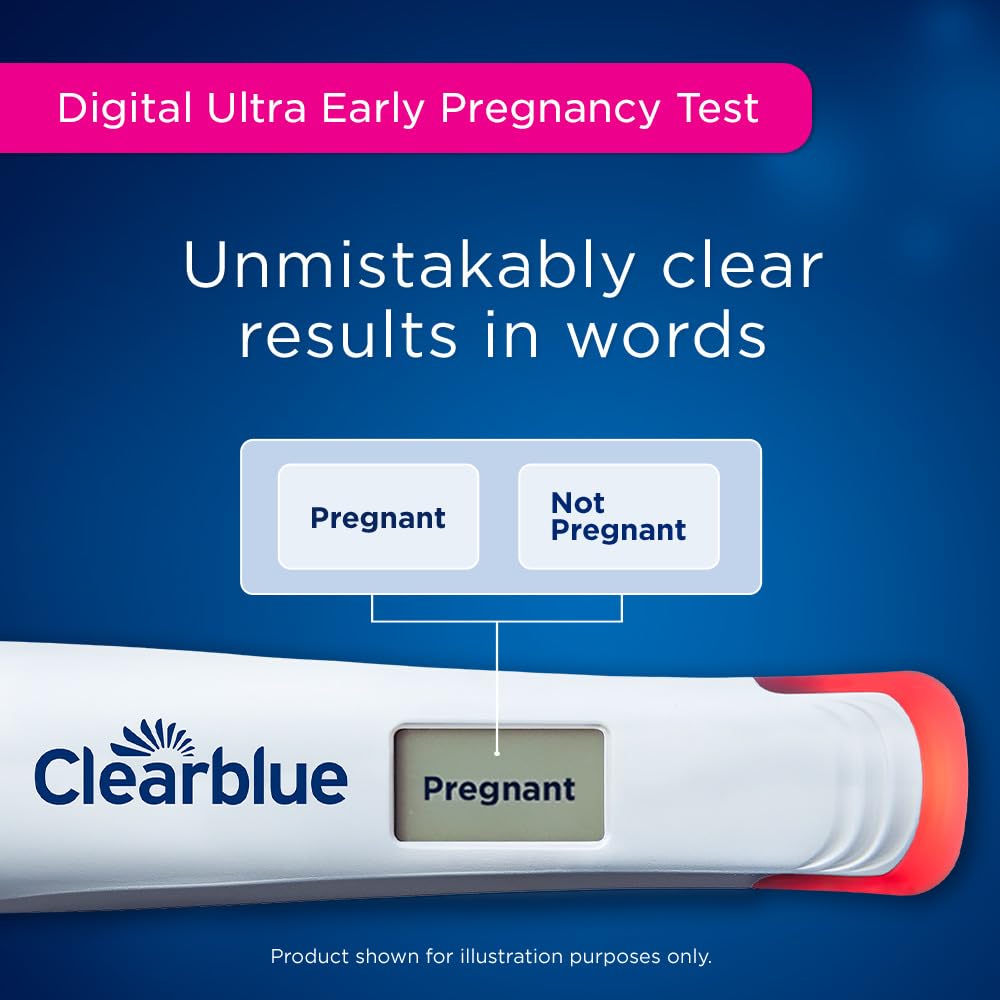 Clearblue Digital Ultra Early Pregnancy Test, No Test Can Tell You Sooner, 2 Digital Tests - Available at All In One Marketplace Canada