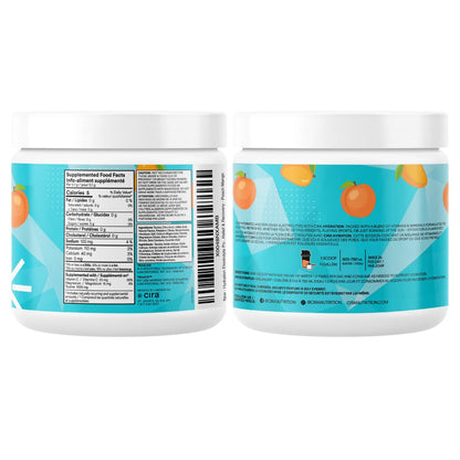 Cira Hydration Electrolytes Powder - Daily Electrolyte Powder, Sugar Free Naturally Flavoured & Sweetened w Stevia, Hydration Powder w Himalayan Salt for Dehydration Relief - Peach Mango, 45 Servings