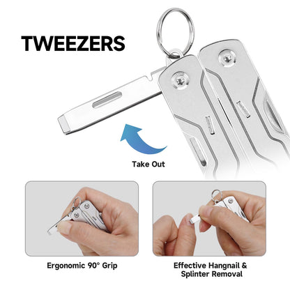 NexTool S0 Micro Sailor Scissors,8-in-1 Mini Keychain Multitool (Silver) 🍁 All In One Marketplace Canada