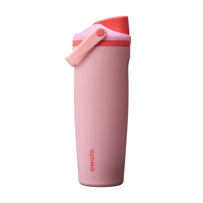 Owala FreeSip Sway Insulated Stainless Steel Water Bottle with Two-Way Spout, Built-In Straw and Bucket Handle, Made for Travel, School, and Sports, 30oz, BPA Free, Leak Proof, Angel Food Cake