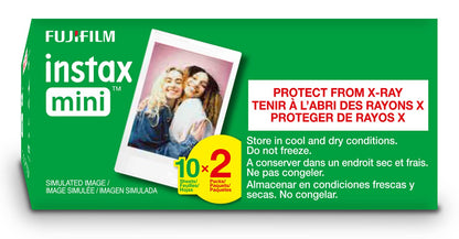 Fujifilm INSTAX Mini Instant Film Twin Pack, White (20 Exposures) - Available at All In One Marketplace Canada