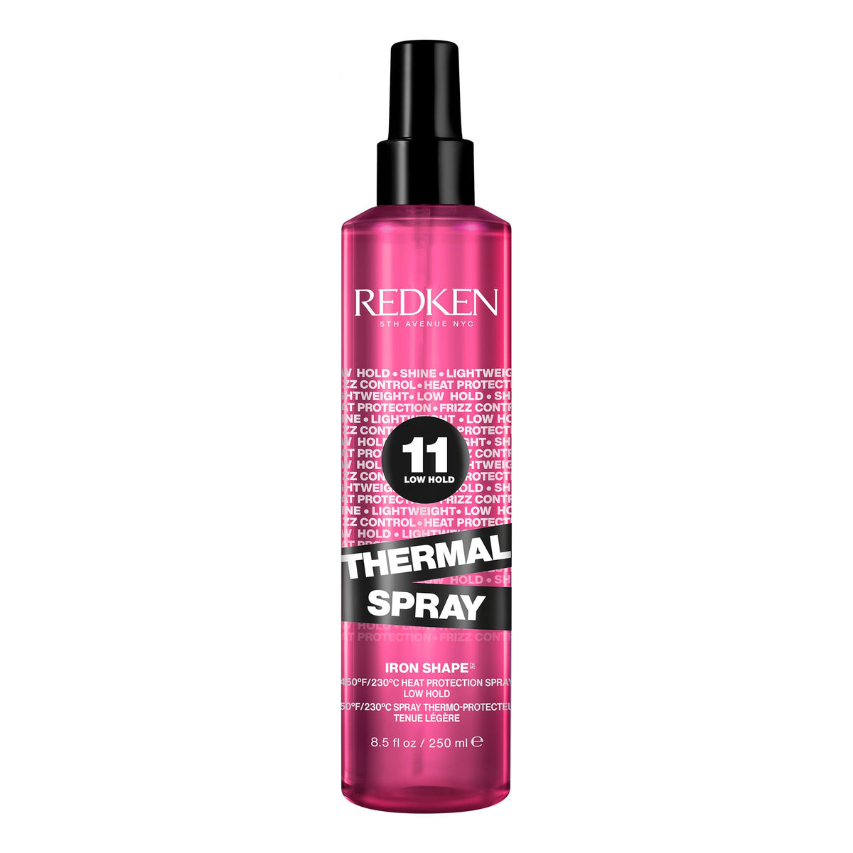 Spray thermique Redken Low Hold, protection thermique légère, pour fers à boucler et fers à lisser, améliore la brillance et réduit les frisottis, 250 ml