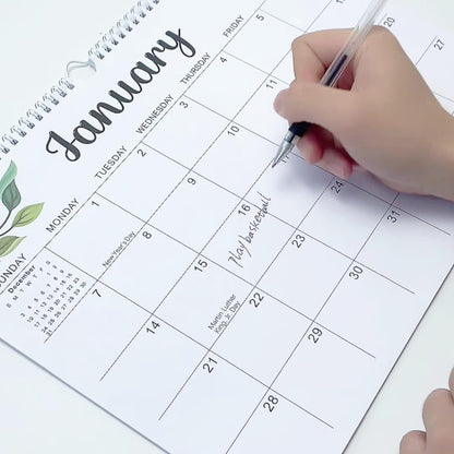 Wall Calendar 2026-2027, 15X12 inch Large Calendar Family Personl Organizer, 21 Months Runs from April 2026 through December 2027, Perfect for Organizing for Office Home (Leaf)