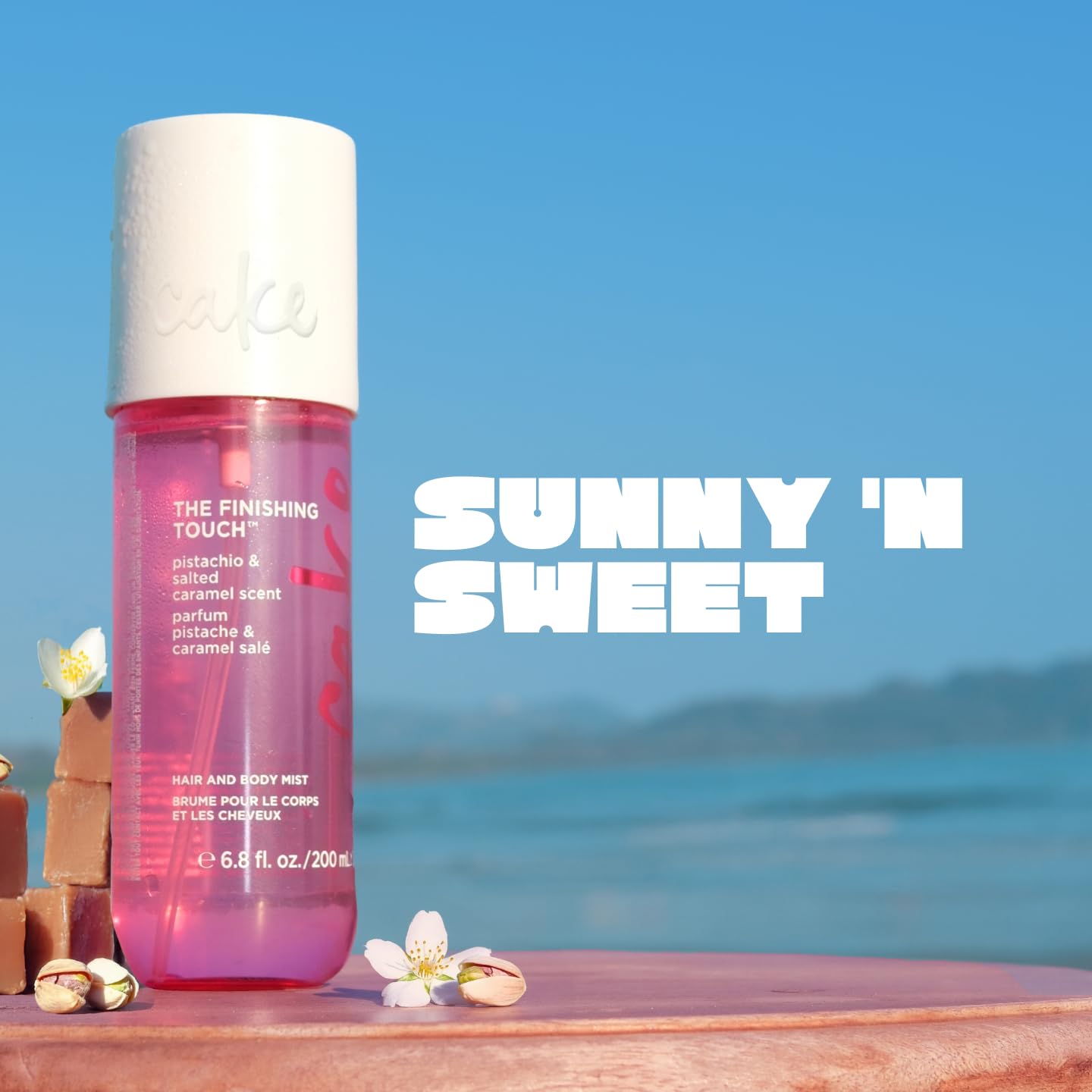 Cake Beauty Hair & Body Mist, The Finishing Touch - Infused with Vitamin E & Argan Oil - Pistachio & Salted Caramel Scent - For All Skin & Hair Types 2 Pack 🍁 All In One Marketplace Canada