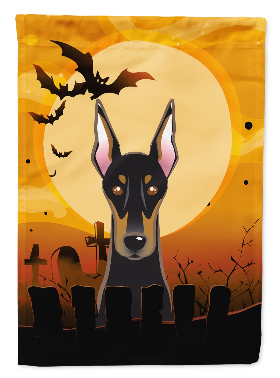 Caroline's Treasures BB1803CHF Halloween Doberman Canvas House Size Flag, Multicolor, Large