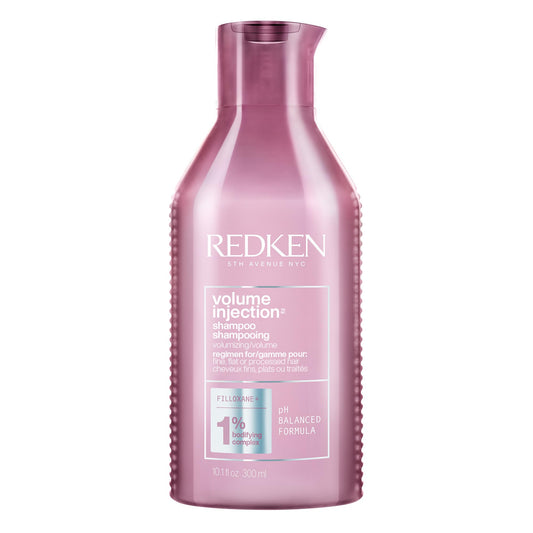 Redken Volume Injection Shampoo, Lightweight Volumizing Shampoo For Fine Hair, Instantly Creates Lift And Body For Flat Hair, Paraben Free, 10.1 oz - Available at All In One Marketplace Canada