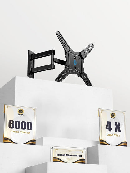 Pipishell Full Motion TV Wall Mount for 26-65 Inch Flat Curved Screen TVs, Max VESA 400x400mm up to 77 lbs, Swivel TV Mount Wall Bracket with Articulating Arms, Tilt, Extension, PIMF7