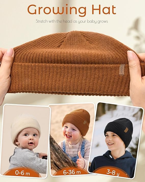 FURTALK Toddler Baby Boys Girls Beanies Kids Winter Hats Children Knit Caps 🍁 All In One Marketplace Canada