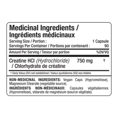 ALLMAX Essentials Creatine HCL, 750 mg, 90 Capsules - Available at All In One Marketplace Canada