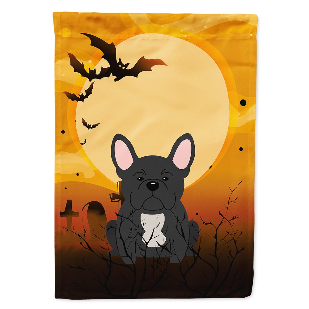 Caroline's Treasures BB4280CHF Halloween French Bulldog Black Canvas House Size Flag, Large, Multicolor